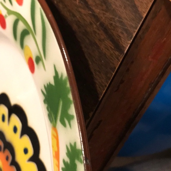 Enamelware VTG Turkey Platter Bright Festive Colors Raised Texture Major Colors! - Picture 12 of 16